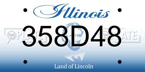 358D48 Illinois License Plate