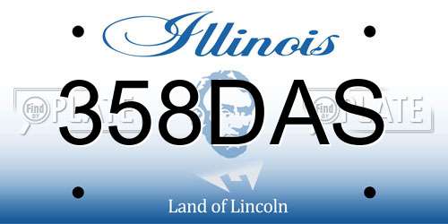 358DAS Illinois License Plate