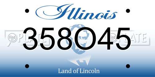 358O45 Illinois License Plate