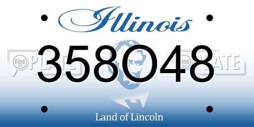 358O48 Illinois License Plate