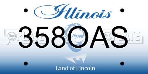 358OAS Illinois License Plate