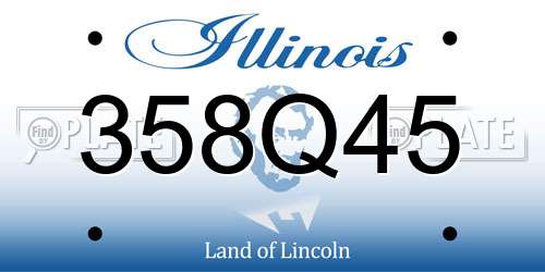 358Q45 Illinois License Plate