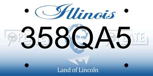 358QA5 Illinois License Plate
