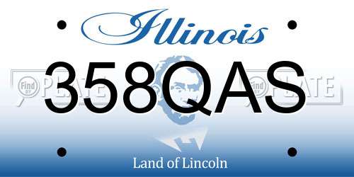 358QAS Illinois License Plate
