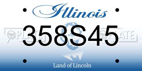 358S45 Illinois License Plate