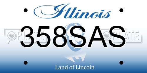 358SAS Illinois License Plate