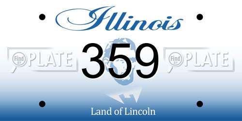 359 Illinois License Plate