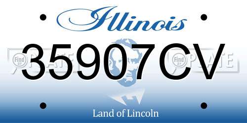 35907CV Illinois License Plate