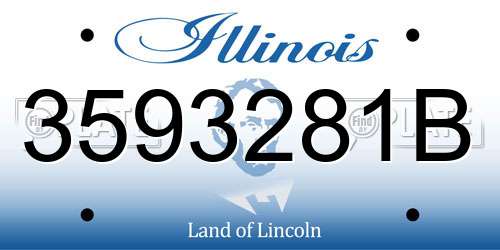 3593281B Illinois License Plate