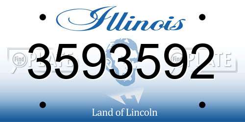 3593592 Illinois License Plate