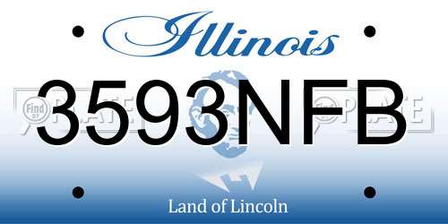 3593NFB Illinois License Plate
