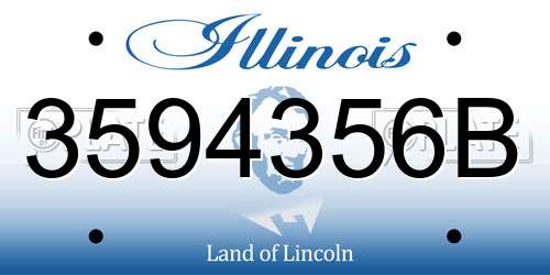 3594356B Illinois License Plate