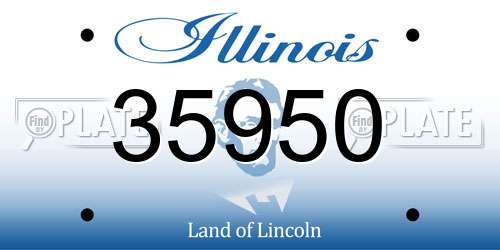 35950 Illinois License Plate