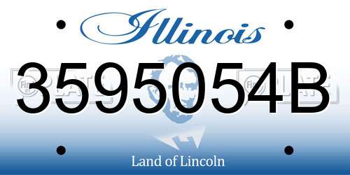 3595054B Illinois License Plate