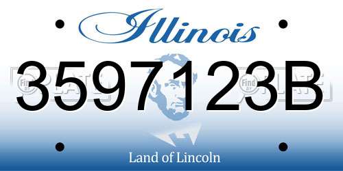 3597123B Illinois License Plate