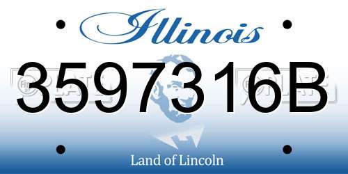 3597316B Illinois License Plate