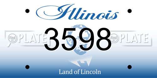 3598 Illinois License Plate