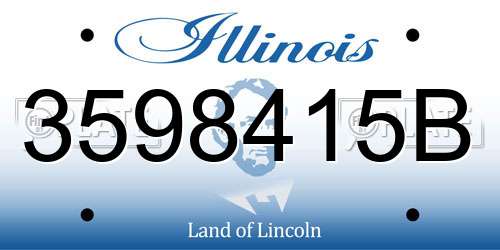 3598415B Illinois License Plate