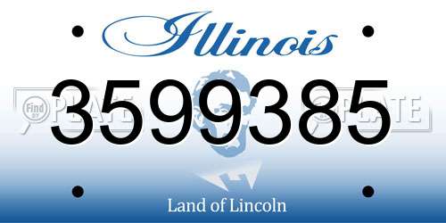 3599385 Illinois License Plate