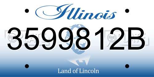 3599812B Illinois License Plate
