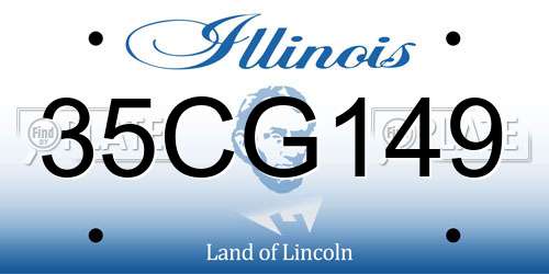 35CG149 Illinois License Plate