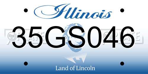 35GS046 Illinois License Plate