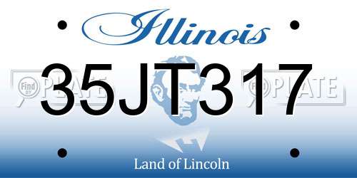 35JT317 Illinois License Plate