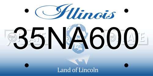 35NA600 Illinois License Plate