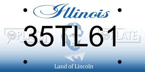 35TL61 Illinois License Plate