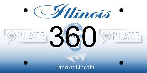 360 Illinois License Plate