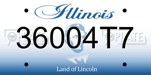 36004T7 Illinois License Plate
