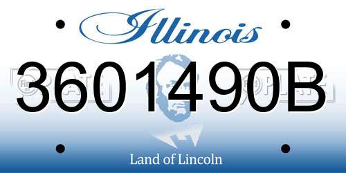 3601490B Illinois License Plate
