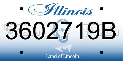 3602719B Illinois License Plate