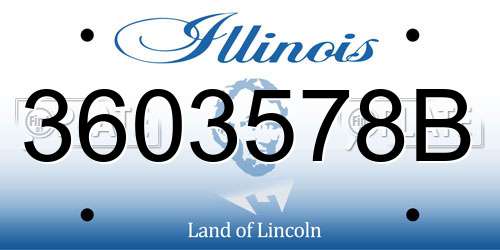 3603578B Illinois License Plate