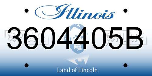 3604405B Illinois License Plate