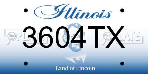 3604TX Illinois License Plate