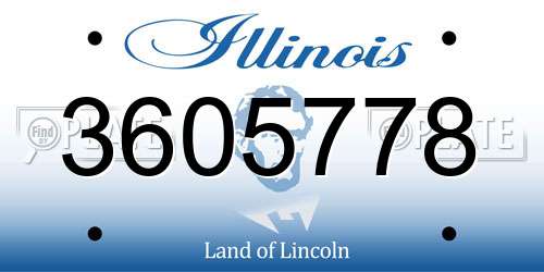 3605778 Illinois License Plate