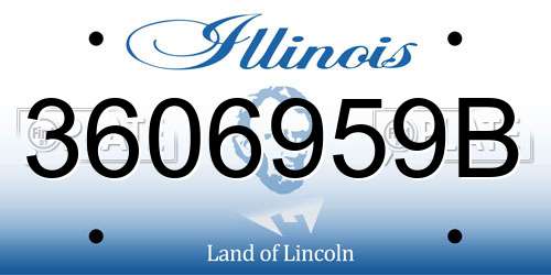 3606959B Illinois License Plate