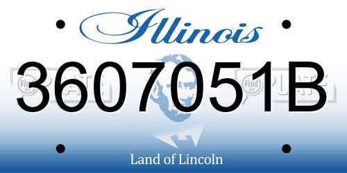 3607051B Illinois License Plate