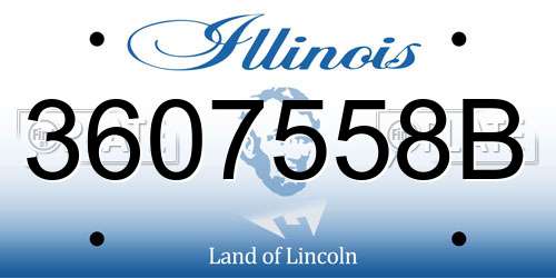 3607558B Illinois License Plate