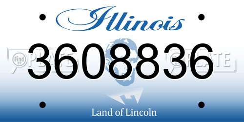 3608836 Illinois License Plate