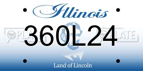 360L24 Illinois License Plate