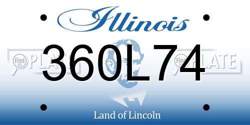 360L74 Illinois License Plate
