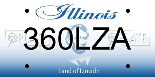 360LZA Illinois License Plate