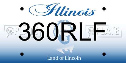 360RLF Illinois License Plate