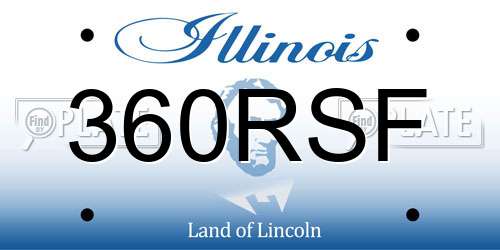 360RSF Illinois License Plate