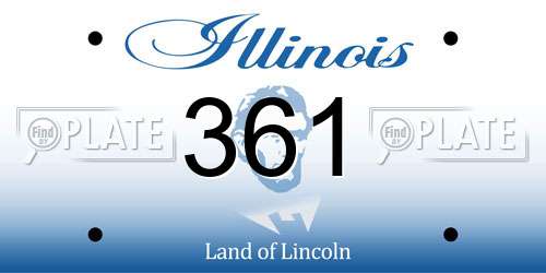 361 Illinois License Plate