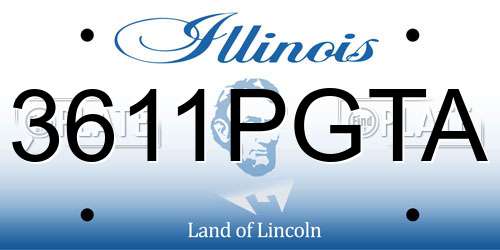 3611PGTA Illinois License Plate