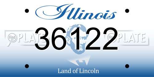 36122 Illinois License Plate