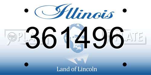 361496 Illinois License Plate